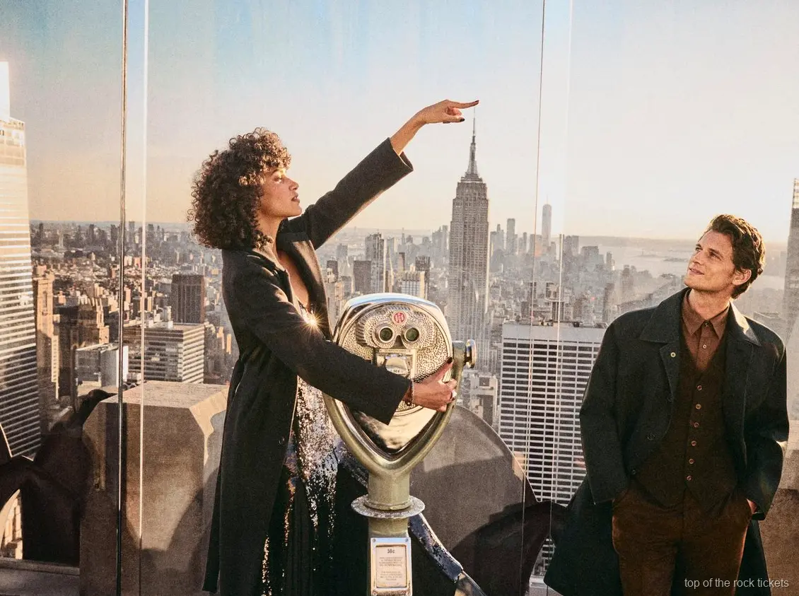 Top of the Rock observation deck views over the Manhattan skyline